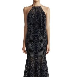 Shona Joy Midnight Blue Lace Dress